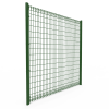 A piece of green powder coating BRC fence panel is displayed