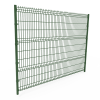 A piece of green powder coating curvy welded fence panel is displayed