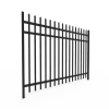 A piece of black powder coating steel fence is displayed.