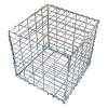 A piece of welded gabion with spiral wire on transparent background